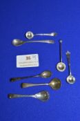 Assorted Silver Mustard Spoons 28g gross