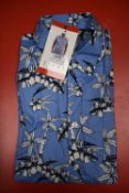 *Jachs Blue Palms Short Sleeve Top Size: M