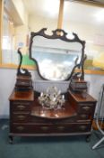 Period Mahogany Mirror Backed Dressing Table (AF)