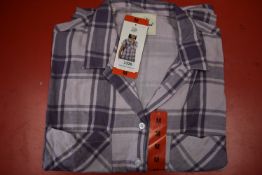 *Jachs Girlfriend Purple Plaid Short Sleeve Top Size: M