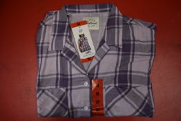 *Jachs Girlfriend Purple Plaid Short Sleeve Top Size: M