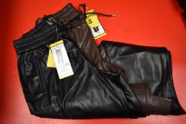 *Hilary Radley Faux Leather Trousers Size: S (1x black, 1x brown)
