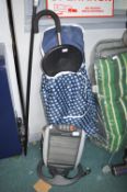 Electric Heater, Shopper Bag, and Stool