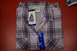 *Jachs Girlfriend Purple Plaid Short Sleeve Top Size: L