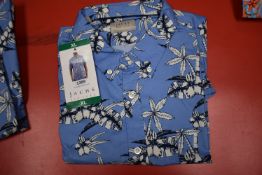 *Jachs Blue Palms Short Sleeve Top Size: XL