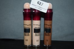3x 6.8ml of Maybellene Multi Use Concealer Mixed Colours