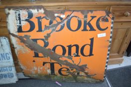 Original Vintage Brooke Bond Tea Enamel Sign (some