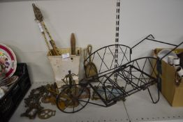 Brassware Including Picture Frames, Toasting Forks, Pokers, Companion Sets, etc.