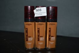 3x 30ml of Loreal Infaillible 32H Fresh Wear Foundation No.365
