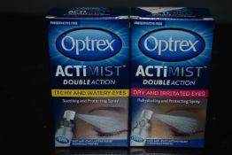 2x 10ml of Optrex Actimist Double Action Refreshing & Protecting Spray