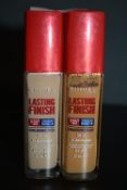 2x 30ml of Rimmel Lasting Finish Foundation Soft Beige, and Latte