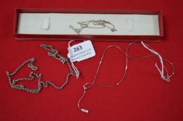 Sterling Silver Chain plus Two Scrap Chains