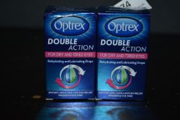 2x 10ml of Optrex Double Action Rehydrating and Lubricating Drops