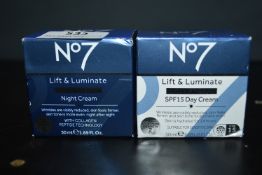 1x 50ml of No.7 Lift & Luminate Triple Action Night Cream, and 1x 50ml of No.7 Lift & Luminate