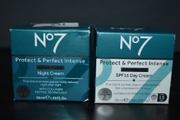 1x 50ml of No.7 Protect & Perfect Intense Advanced Night Cream, and 1x 50ml of No.7 Protect &