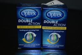 2x 10ml of Optrex Double Action Rehydrating and Lubricating Drops
