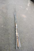*3pc Beach Caster Rod, and Two Boat Rods