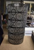 Pair of Perforated Metal Lampshades