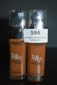 2x 30ml of Loreal True Match Foundation Cappuccino