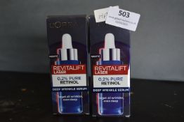 2x 30ml of Loreal Revitalift Laser 0.2% Pure Retinol Deep Wrinkle Serum