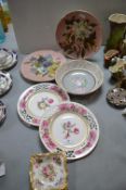 Decorative Floral Plates and Dishes Including Spode