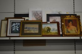 Assorted Framed and Unframed Paintings, Prints, and Watercolo0urs