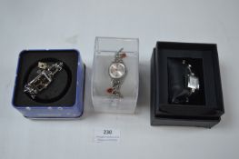 Three Lady’s Wristwatches Including Swatch and Fos