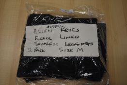 *Ellen Reyes Black Seamless Leggings 2pk Size: M