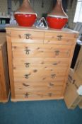 Solid Pine Seven Drawer Storage Chest