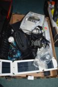 Assorted Electricals, Adapters, Solar Charger, etc.