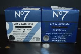 1x 50ml of No.7 Lift & Luminate Triple Action Night Cream, and 1x 50ml of No.7 Lift & Luminate