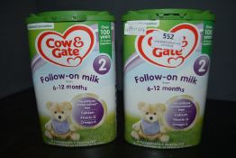 2x 800g of Cow & Gate Growing Up Milk 1-2 Years