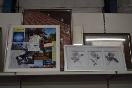 Framed 1984 Los Angeles Olympics Poster and Two Other Framed Pictures