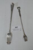 Two Hallmarked Silver Pickle Fork 31g total