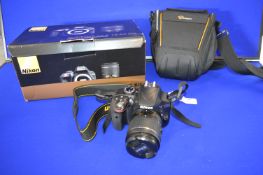 Nikon D3300 AF-P 18-55 Digital Camera Kit with Nikkor F3.5-5 Lens, Packaging, and Low Pro Camera