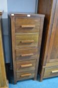 Solid Hardwood Five Drawer Tall Chest