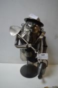 Novelty Metal Gardener Wine Bottle Holder