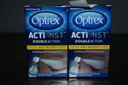 2x 10ml of Optrex Actimist Double Action Refreshing & Protecting Spray