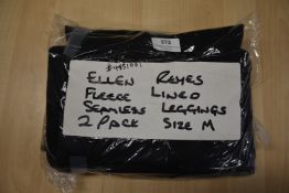 *Ellen Reyes Black Seamless Leggings 2pk Size: M