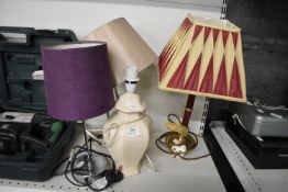 Four Assorted Table Lamps