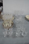 Cut Glass Lead Crystal Tumblers and Wine Glasses etc.