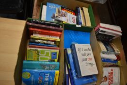 Four Boxes of Motivational Books Including Richard Branson, Steve Jobs, etc.