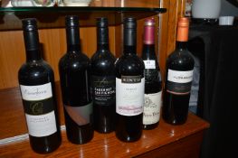 Six Bottles of Red Wine