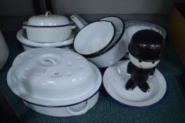 Vintage Enamel Cookware and a Flour Grader