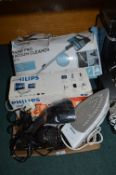 Assorted Electricals Including Steam Iron, Vacuum Cleaner, etc.