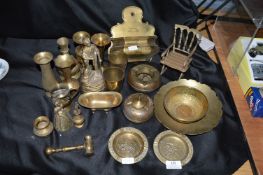 Decorative Brassware Including Vase, Bowls, etc.