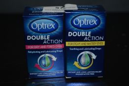 2x 10ml of Optrex Double Action Rehydrating and Lubricating Drops