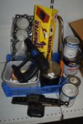 Assorted DIY Items Including Cordless Drill, Hack Saw, Paint Pads, Car Jack, etc.