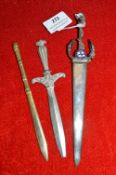 Assorted Paper Knives Including One with SS Orcade