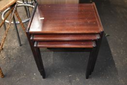 Nest of Three Mahogany 1980’s Style Tables